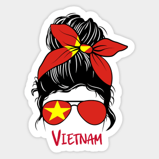 Vietnamese  Girl, Vietnamese  girlfriend, Vietnam Messy bun Sticker